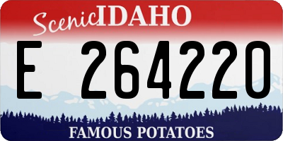 ID license plate E264220