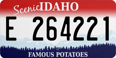 ID license plate E264221