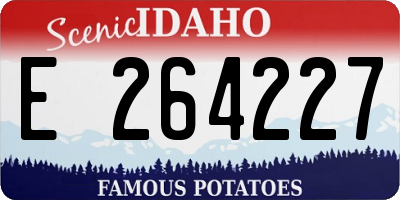 ID license plate E264227