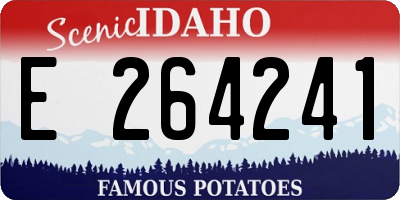 ID license plate E264241