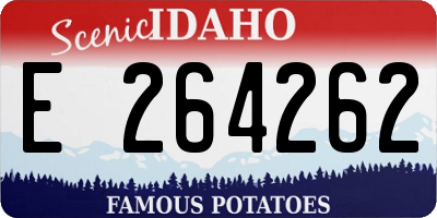 ID license plate E264262
