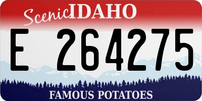 ID license plate E264275