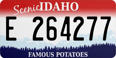 ID license plate E264277