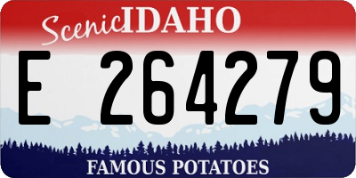 ID license plate E264279