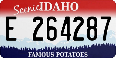 ID license plate E264287
