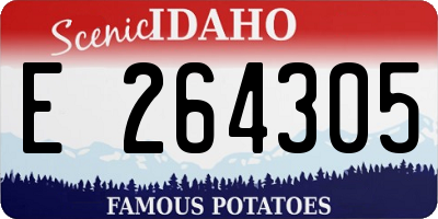 ID license plate E264305