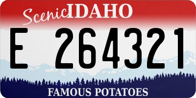 ID license plate E264321