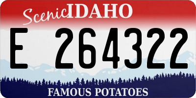 ID license plate E264322