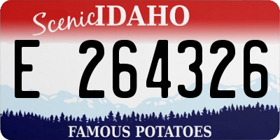 ID license plate E264326