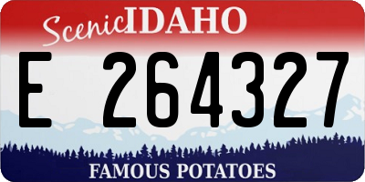 ID license plate E264327