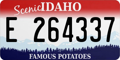 ID license plate E264337