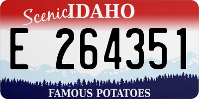 ID license plate E264351