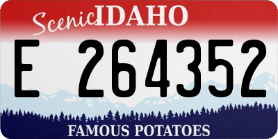 ID license plate E264352