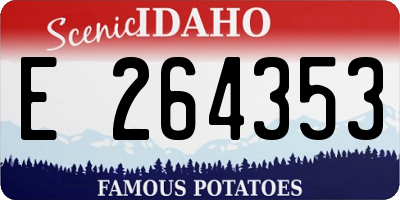ID license plate E264353