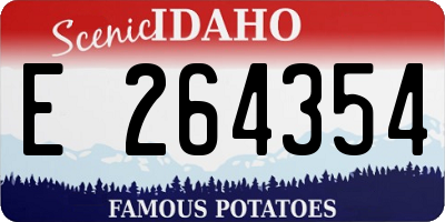 ID license plate E264354