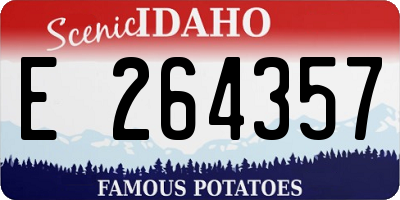 ID license plate E264357