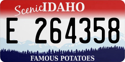 ID license plate E264358