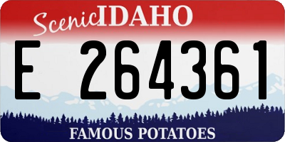 ID license plate E264361