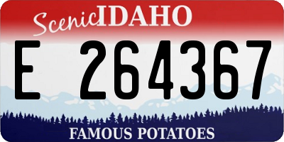 ID license plate E264367