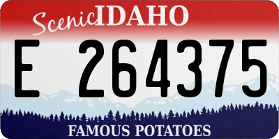 ID license plate E264375