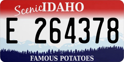 ID license plate E264378