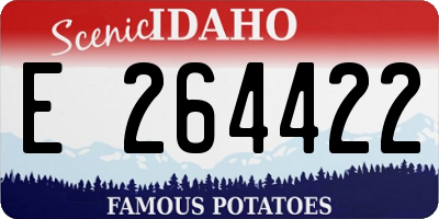 ID license plate E264422