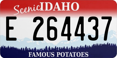 ID license plate E264437