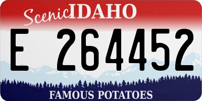ID license plate E264452