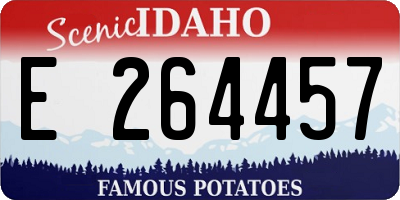 ID license plate E264457