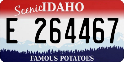 ID license plate E264467