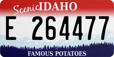 ID license plate E264477