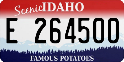 ID license plate E264500