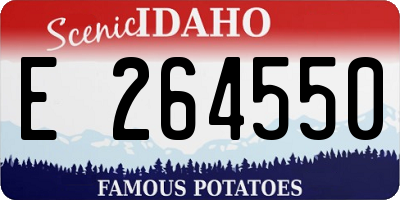 ID license plate E264550