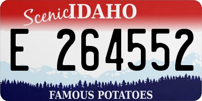 ID license plate E264552