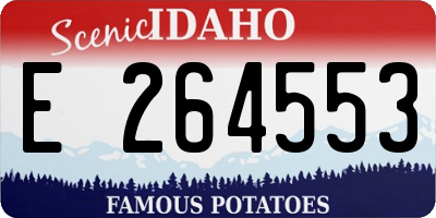ID license plate E264553