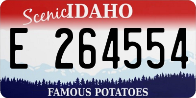 ID license plate E264554