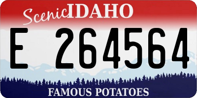 ID license plate E264564
