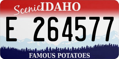 ID license plate E264577