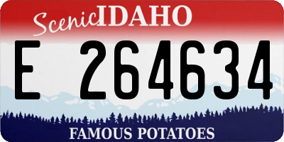 ID license plate E264634