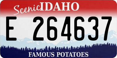 ID license plate E264637