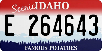 ID license plate E264643