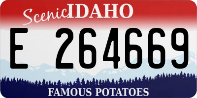 ID license plate E264669