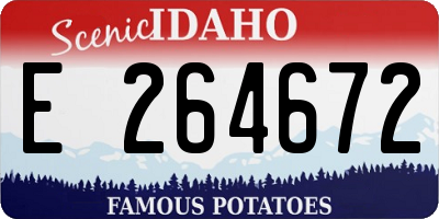 ID license plate E264672