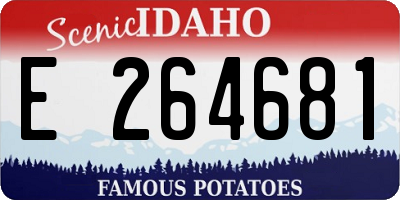 ID license plate E264681