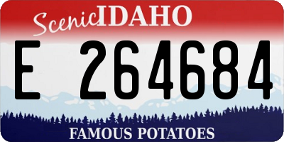 ID license plate E264684