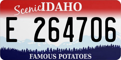 ID license plate E264706
