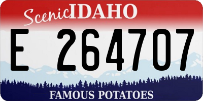 ID license plate E264707