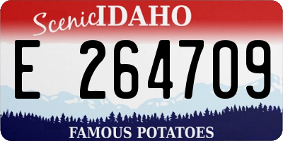 ID license plate E264709