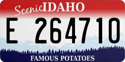 ID license plate E264710