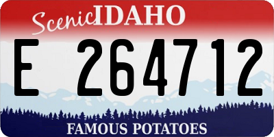 ID license plate E264712